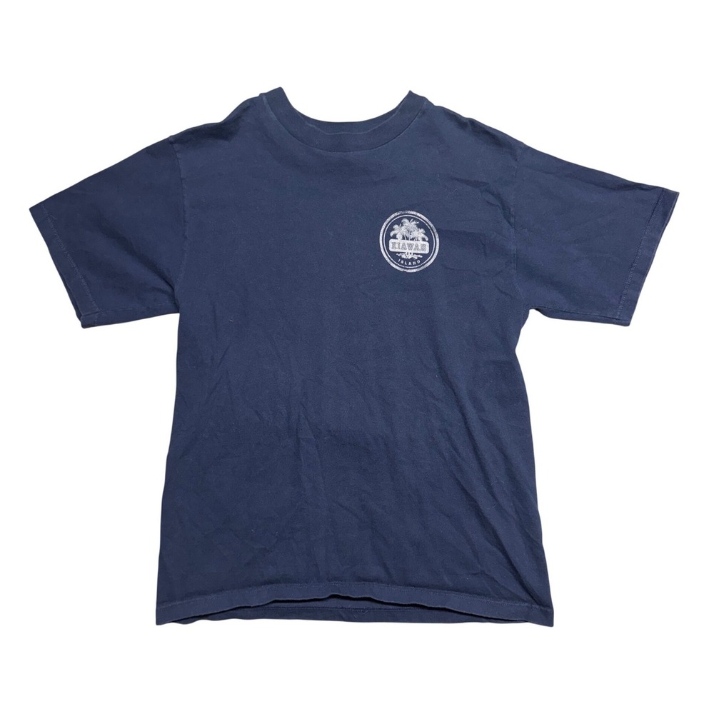 Vintage The Cotton Exchange Kiawah Island Navy Blue Graphic T-Shirt Large USA